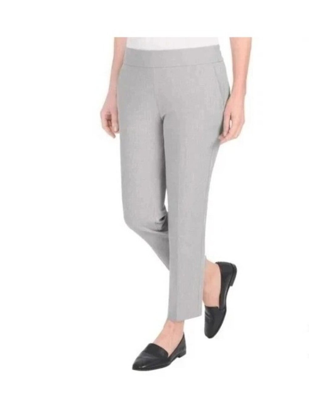 NWT Hilary Radley Women's XXL Heather Gray Mid Rise Slim Leg Pants C1027